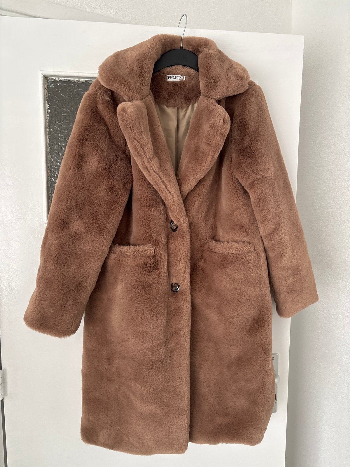 Dreamerz Bruine Faux Fur Jas Maat M/L, Kleding | Dames, Ophalen of Verzenden, Zo goed als nieuw, Maat 38/40 (M), Bruin