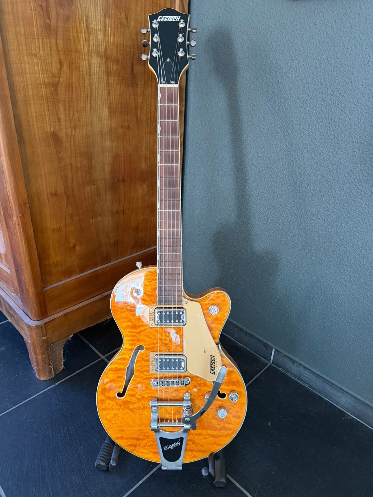 Gretsch Electromatic G5655T QM Semi-Hollow Body Gitaar, Muziek en Instrumenten, Ophalen, Zo goed als nieuw, Semi-solid body