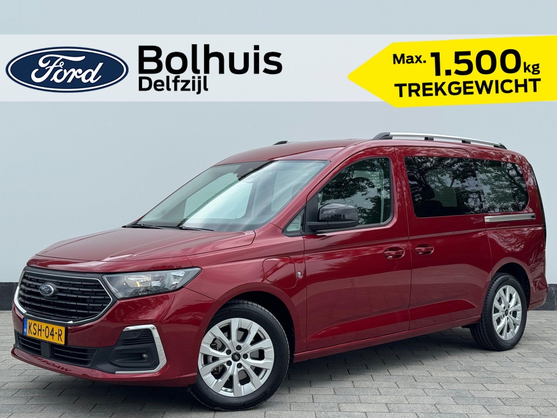 Ford GRAND TOURNEO CONNECT 1.5 PHEV 150pk Titanium | Trekhaa, Plug-in hybride, Bedrijf, Hybride Elektrisch/Benzine, Geïmporteerd
