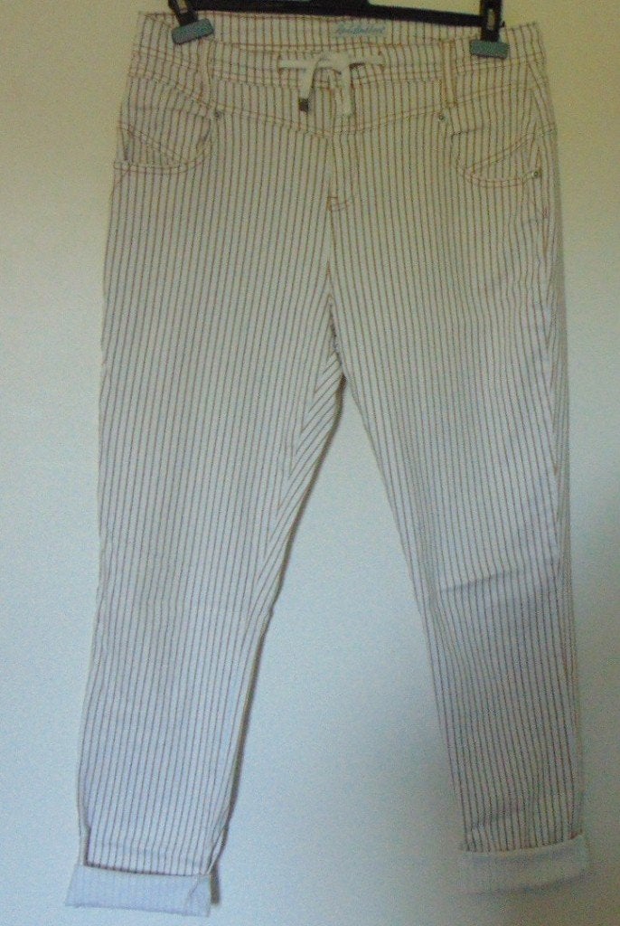 Ecru beige streep jeans broek red Button maat 42, Kleding | Dames, Spijkerbroeken en Jeans, Wit, Ophalen of Verzenden, Zo goed als nieuw