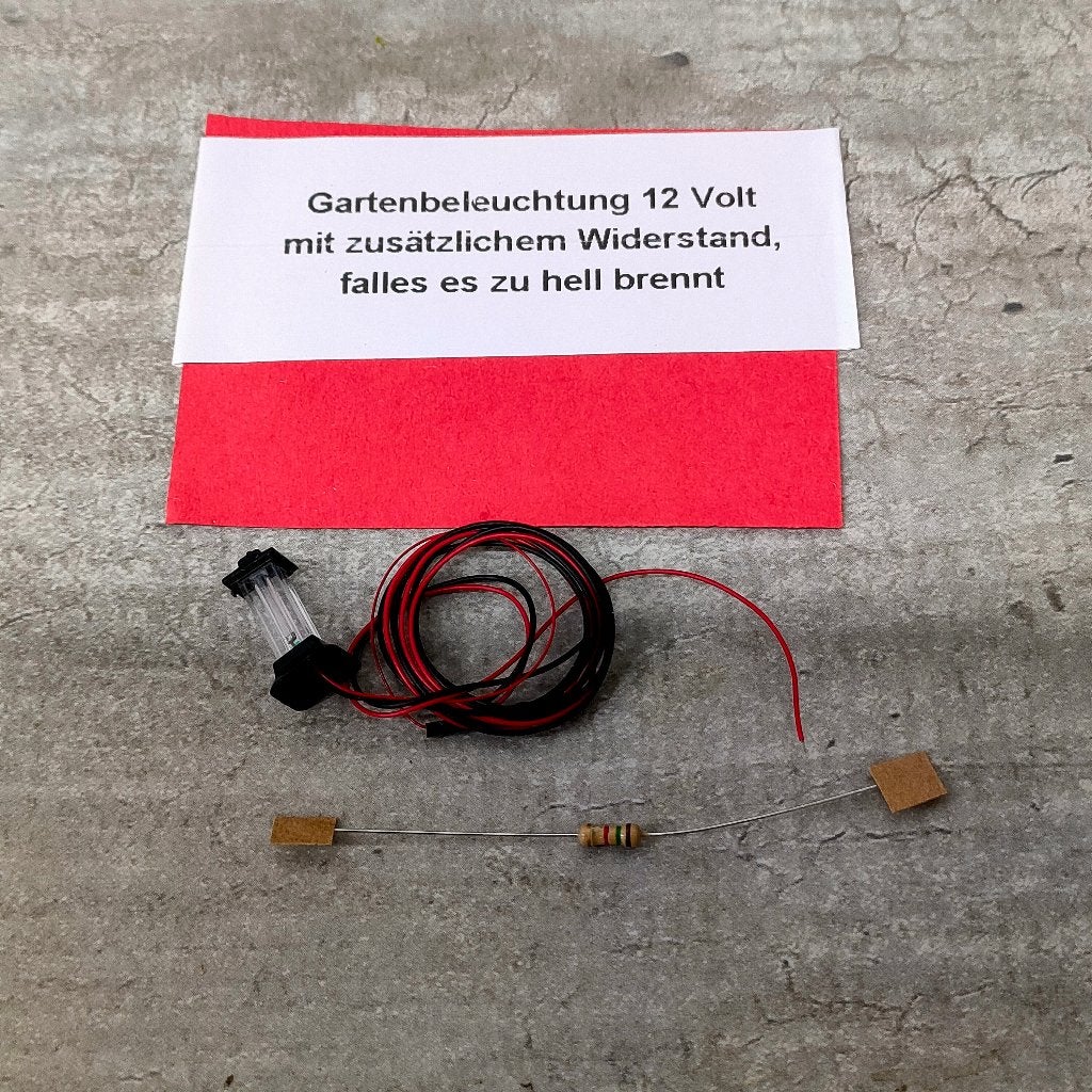 modeltrein E – 11 Tuin verlichting Rood, Overige merken, Transformator of Voeding, Gelijkstroom, Nieuw