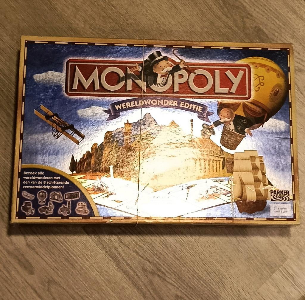 Monopoly wereldwonder editie (compleet), Ophalen of Verzenden, Zo goed als nieuw