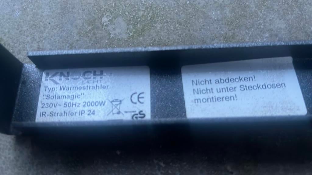 Solamagic warmtelamp, Tuin en Terras, Draaibaar, Gebruikt, Wand, Ophalen