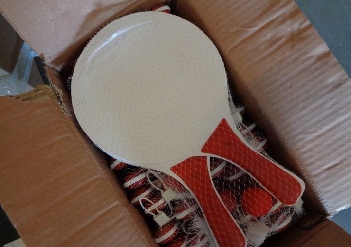 PARTIJ BEACHBALL SET WIT ROOD MET BAL, ., Nieuw, Ophalen of Verzenden, .