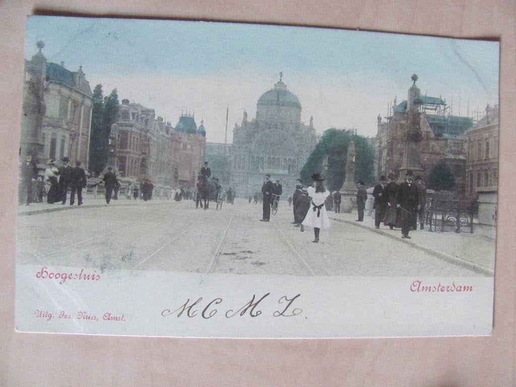 Amsterdam 1902 Hoogesluis, Ophalen of Verzenden, Voor 1920, Gelopen, Noord-Holland