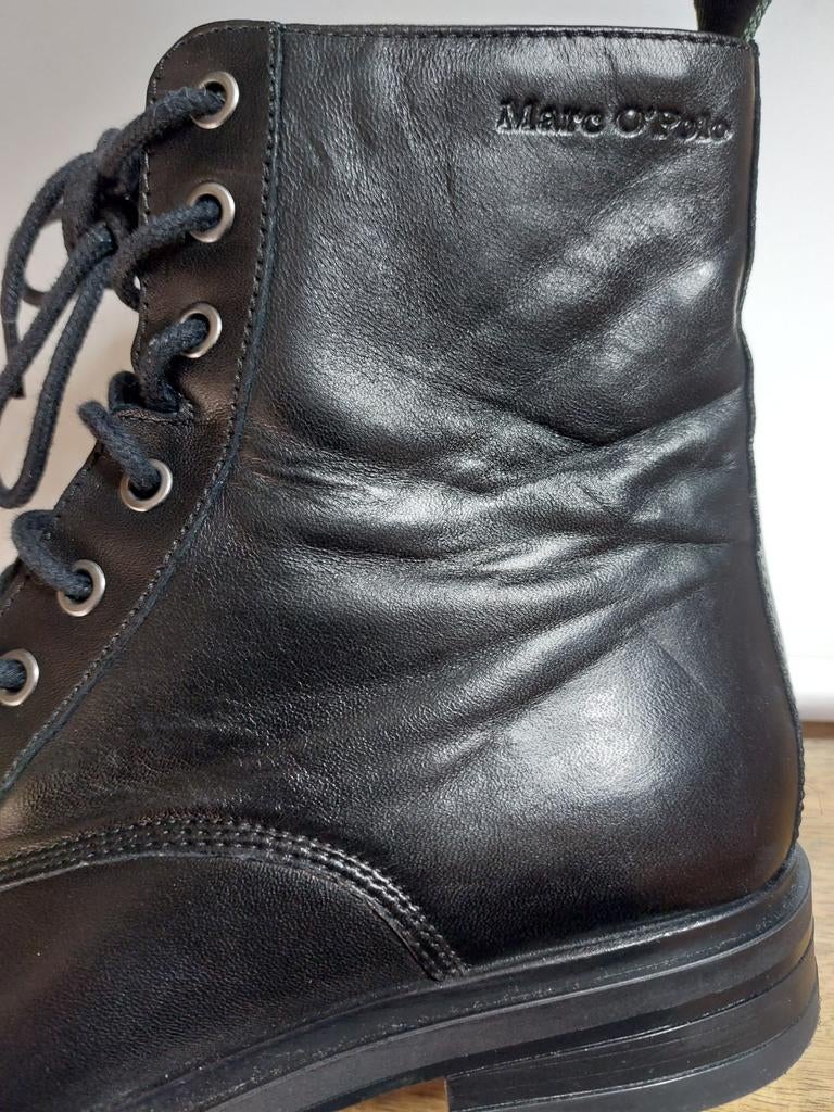 Marc O'Polo dames zwart leren enkel laarsjes maat 39, Ophalen of Verzenden, Nieuw, Zwart