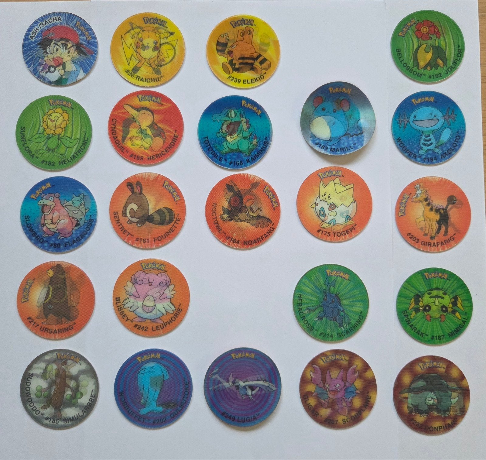 Pokémon Lenticulaire Flippo/Tazo Set (64/70) - Smiths 2001, Ophalen of Verzenden, Adventure, Verzameling