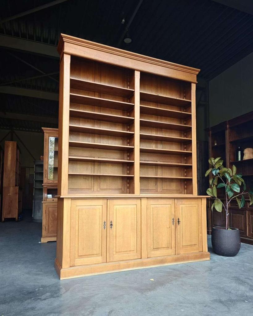 Wauw! Mega hoge bibliotheekast | Boekenkast eikenhout #2373, Antiek en Kunst, Antiek | Meubels | Kasten, Ophalen of Verzenden