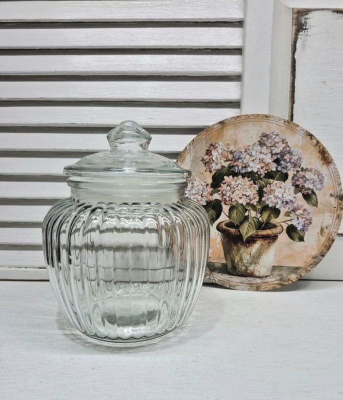 Glazen snoeppot, voorraad pot, Huis en Inrichting, Woonaccessoires | Stolpen, Ophalen of Verzenden, ., ., .
