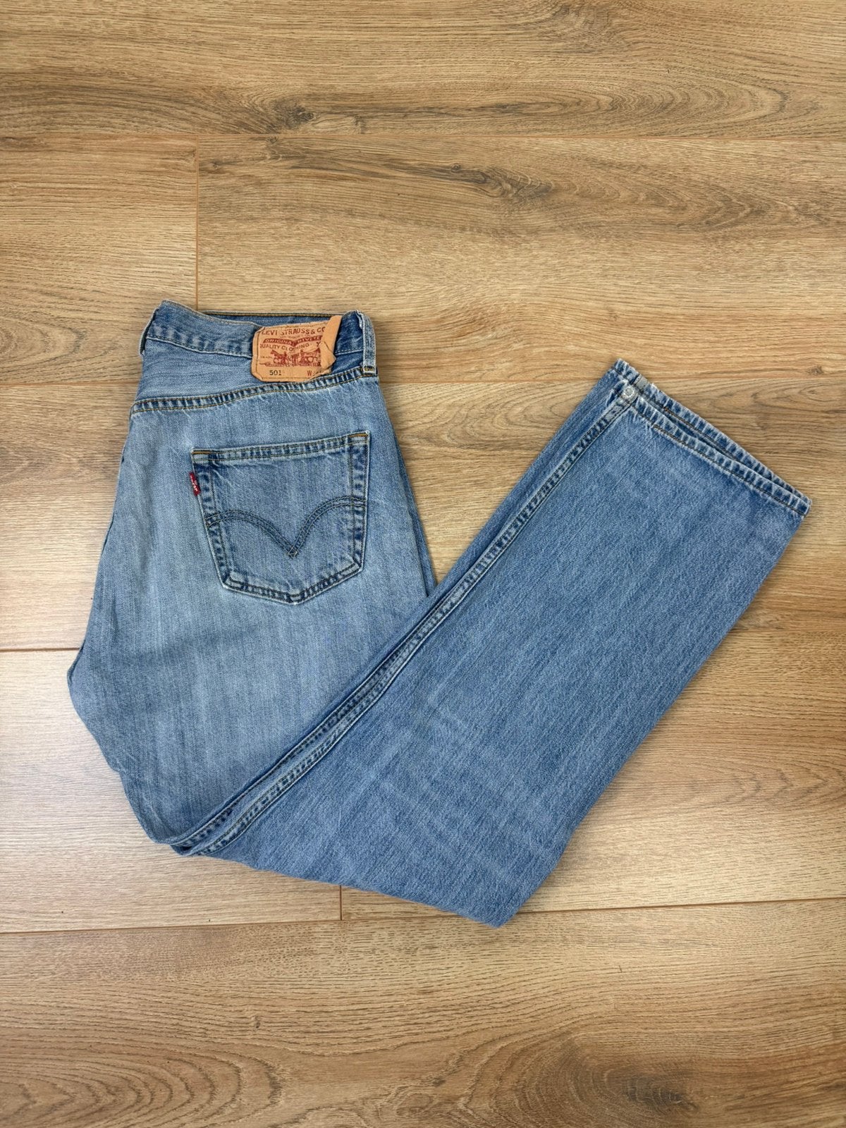Levi’s 501 Lichtblauwe Jeans W34 L32, Verzenden, Zo goed als nieuw, Blauw, W33 - W34 (confectie 48/50)