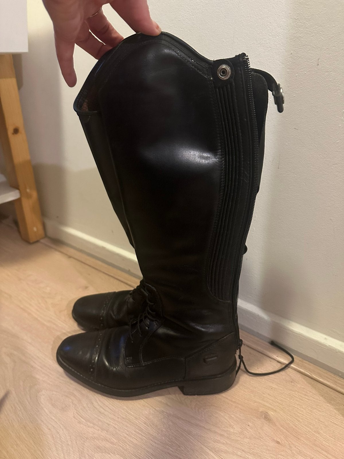 Paardrijlaarzen hkm beatrice 38 zwart, Dieren en Toebehoren, Paardrijkleding, Ophalen of Verzenden, Zo goed als nieuw, Dressuur