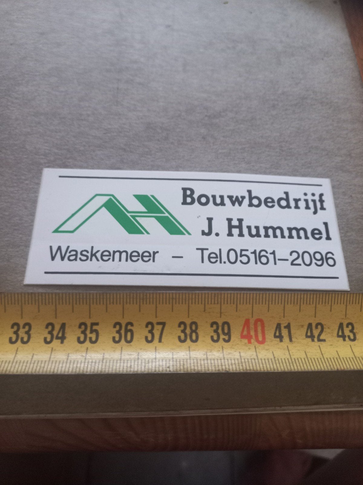 Bouwbedrijf J. Hummel /Sticker, Verzamelen, Ophalen of Verzenden