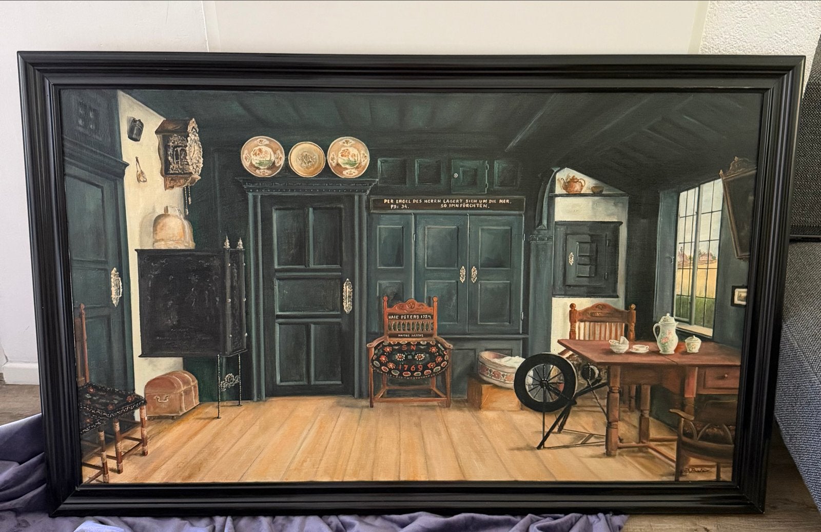 Groot schilderij van Balc, , 140x90 cm, Doek, Realistisch, Ophalen of Verzenden, Olieverf