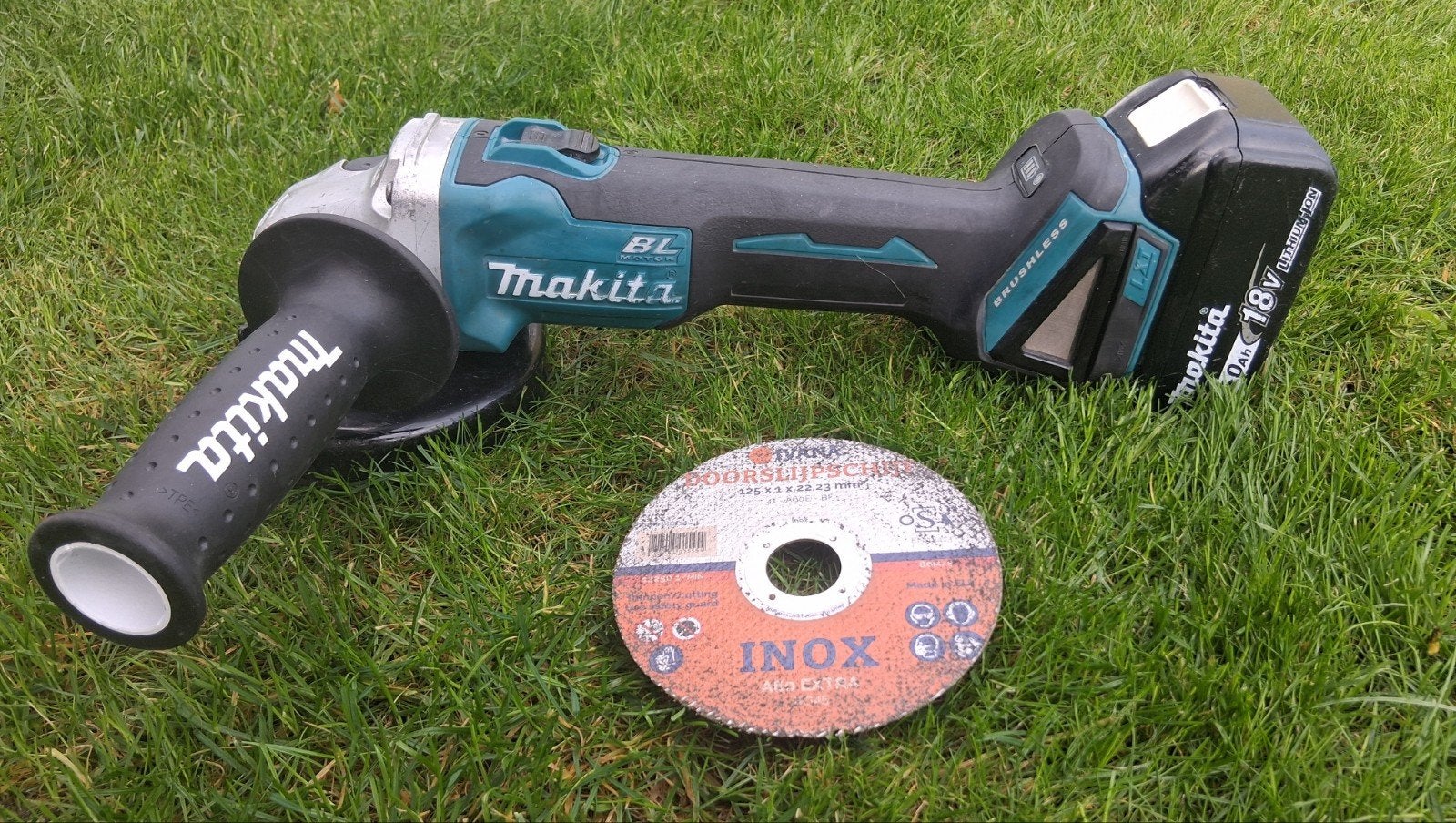 Makita DGA504Z 18V Brushless haakse slijper – Type II, Doe-het-zelf en Verbouw, Ophalen of Verzenden, Gebruikt, Minder dan 700 watt