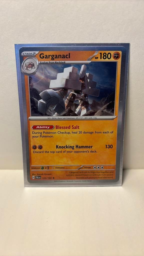 Garganacl 123/193 paldea evolved holo pokemon kaart, Ophalen of Verzenden, Nieuw, Boosterbox