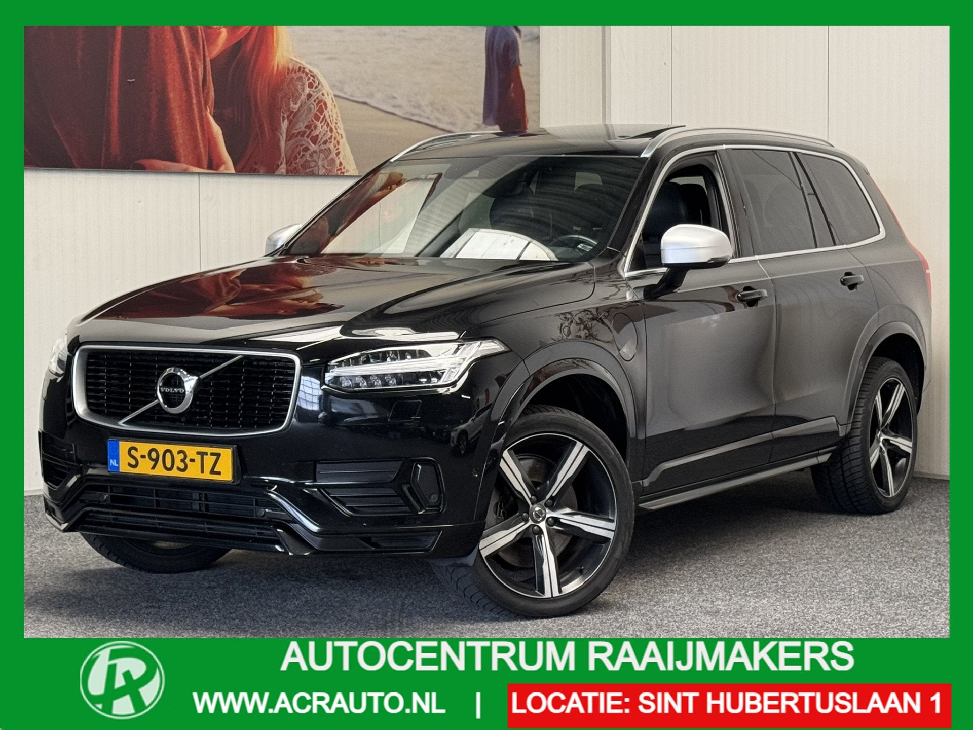 Volvo XC90 2.0 T8 TWIN ENGINE AWD R-DESIGN 7 PERSOONS LEDER, Auto's, Volvo, Gebruikt, 1969 cc, 7 stoelen, Zwart