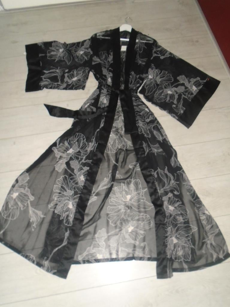 Noir bij Hunkemoller Aparte Lange Kimono Badjas maat XXL NW, Kleding | Dames, Ondergoed en Lingerie, Hunkemöller, Verzenden, Grijs