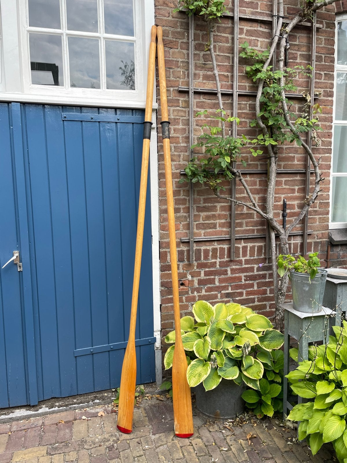 Houten peddels - Set van 2, Ophalen, Gebruikt, Enkelbladige peddel