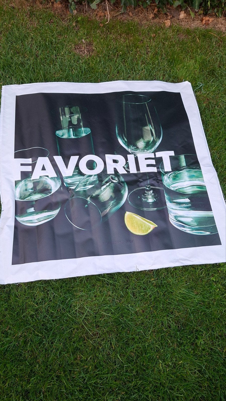 Tuindoek buitendoek buitenkeuken buitenposter tuinposter, Ophalen of Verzenden, Zo goed als nieuw