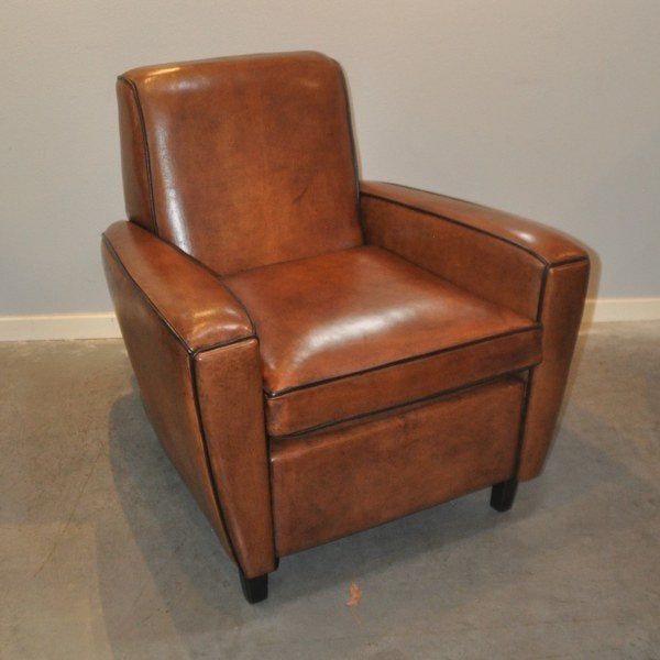 Breda, een schapenleren nieuwe fauteuil, Nieuw, Ophalen of Verzenden, 50 tot 75 cm, Leer
