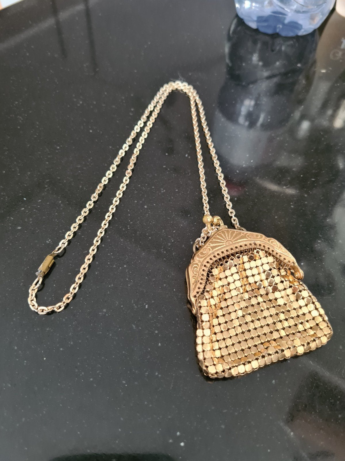 Vintage Gouden Avondtasje met Ketting, Ophalen of Verzenden