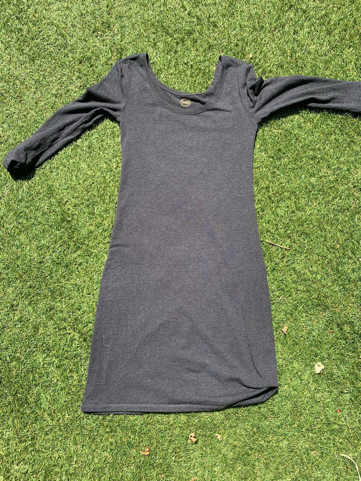 Tuniek/ jurk, Kleding | Dames, Jurken, Verzenden, Maat 42/44 (L), Zo goed als nieuw, Grijs