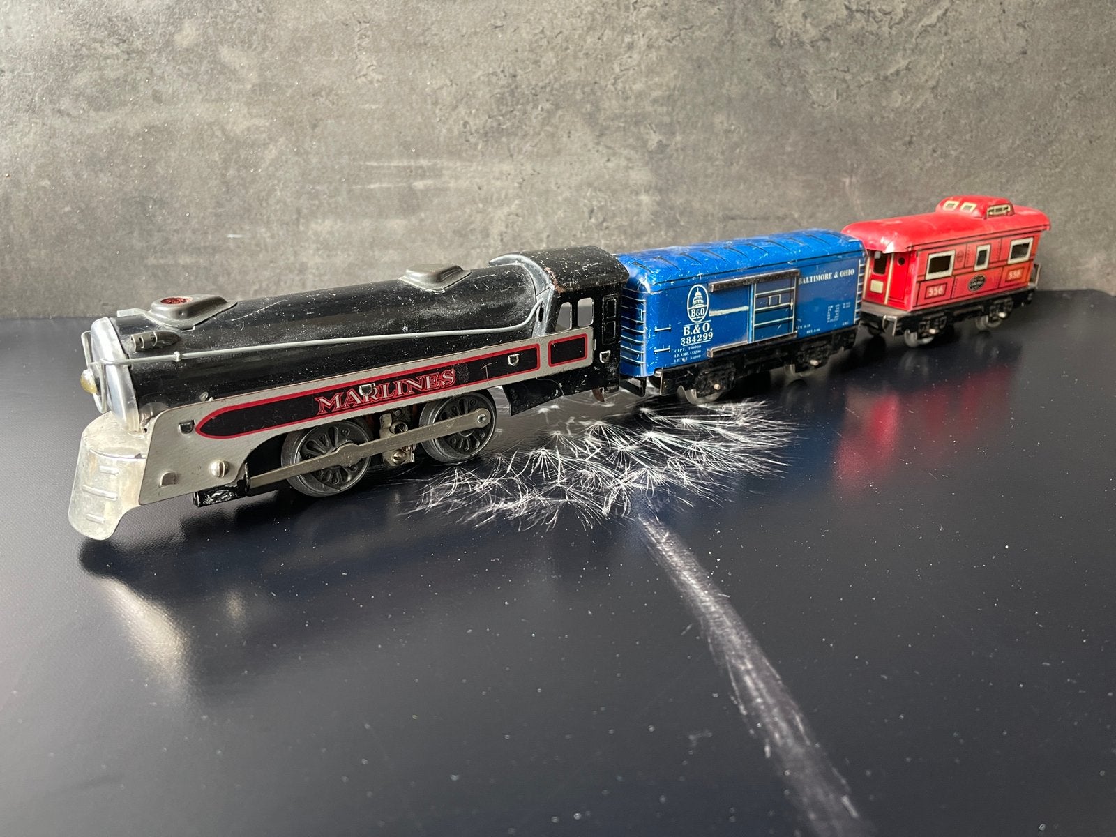 Marx electrische treinset USA jaren ‘50 spoor 0, Overige merken, Wisselstroom, Ophalen of Verzenden, Analoog