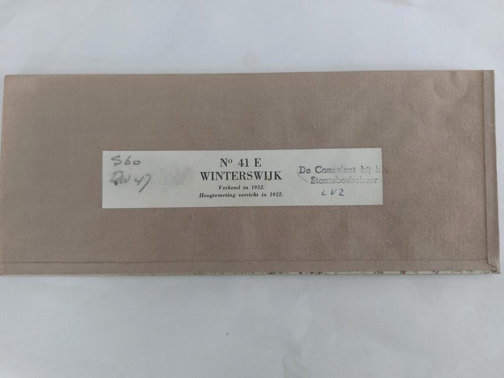 41E Stafkaart op linnen uit 1955 van Winterswijk en omgeving, Ophalen of Verzenden, 1800 tot 2000, Nederland, Departement van Defensie