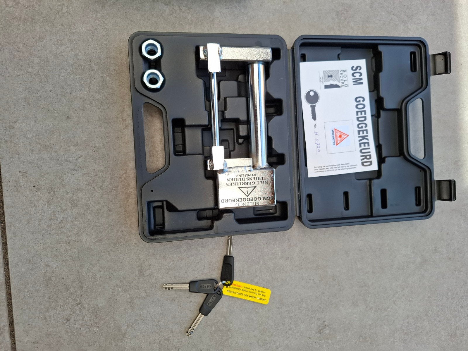 Milenco Compact Koppelingsslot/Disselslot SCM Goedgekeurd, Ophalen of Verzenden, Zo goed als nieuw