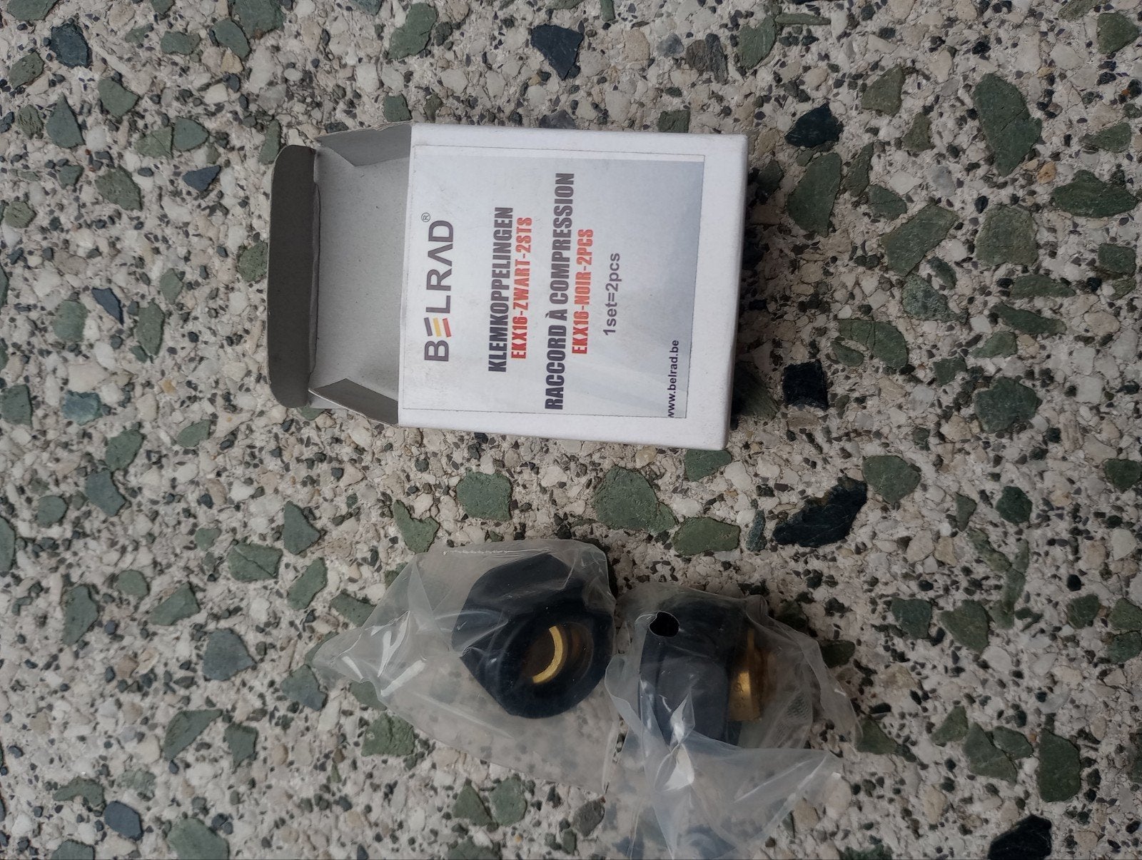 Belrad Klemkoppeling EKX16 Zwart - Set van 2 stuks, Ophalen of Verzenden, Nieuw