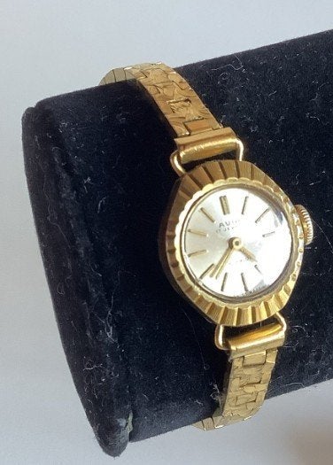 Mooi vintage verguld dames polshorloge, Overige merken, Staal, Gebruikt, Staal