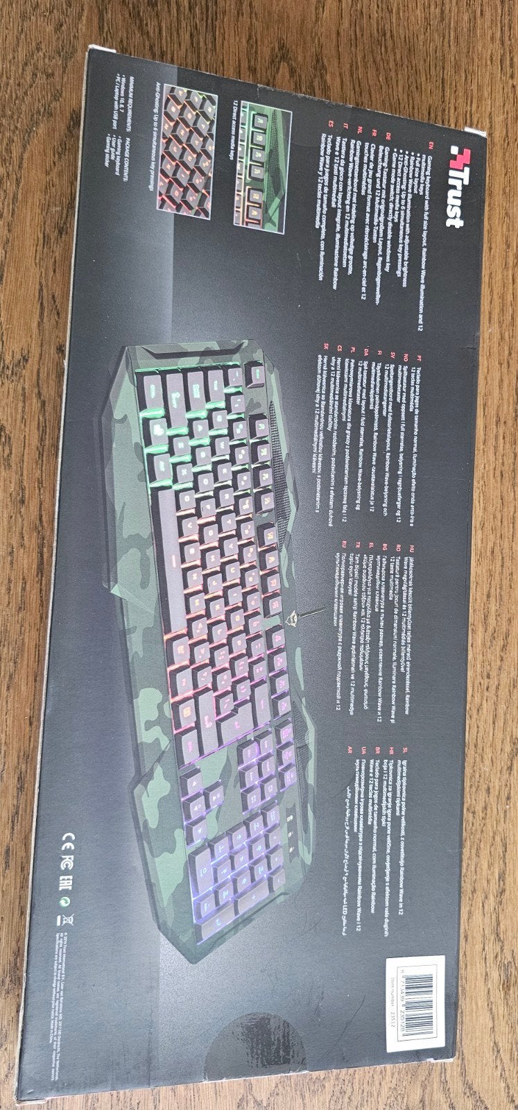 Nieuw Trust GXT 830-RW Avonn Gaming Toetsenbord, Computers en Software, Nieuw, Ophalen of Verzenden, Trust, Qwerty