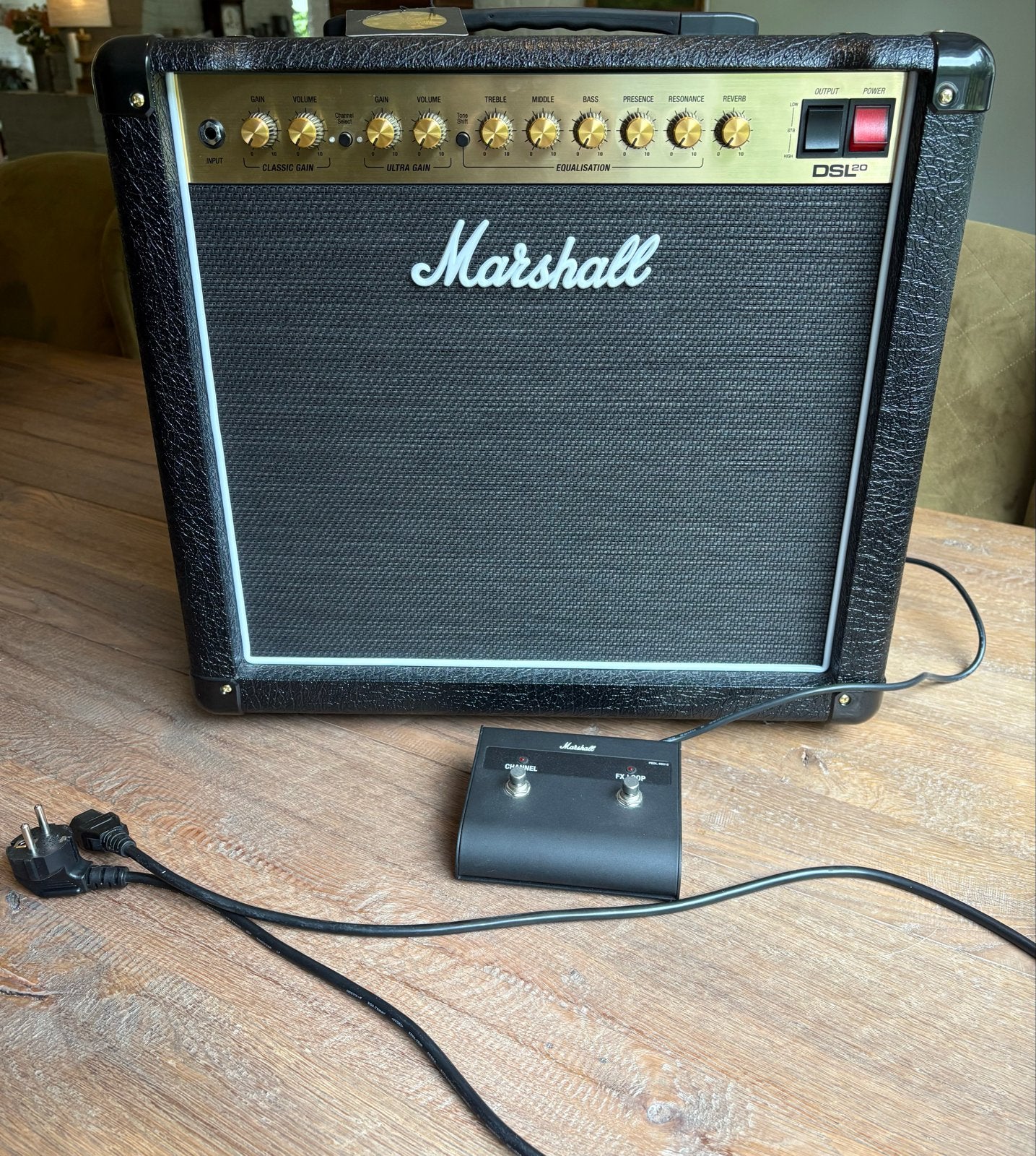 Marshall DSL20CR Tube Combo Gitaarversterker Incl Footswitch, Ophalen, Zo goed als nieuw, Gitaar, Minder dan 50 watt