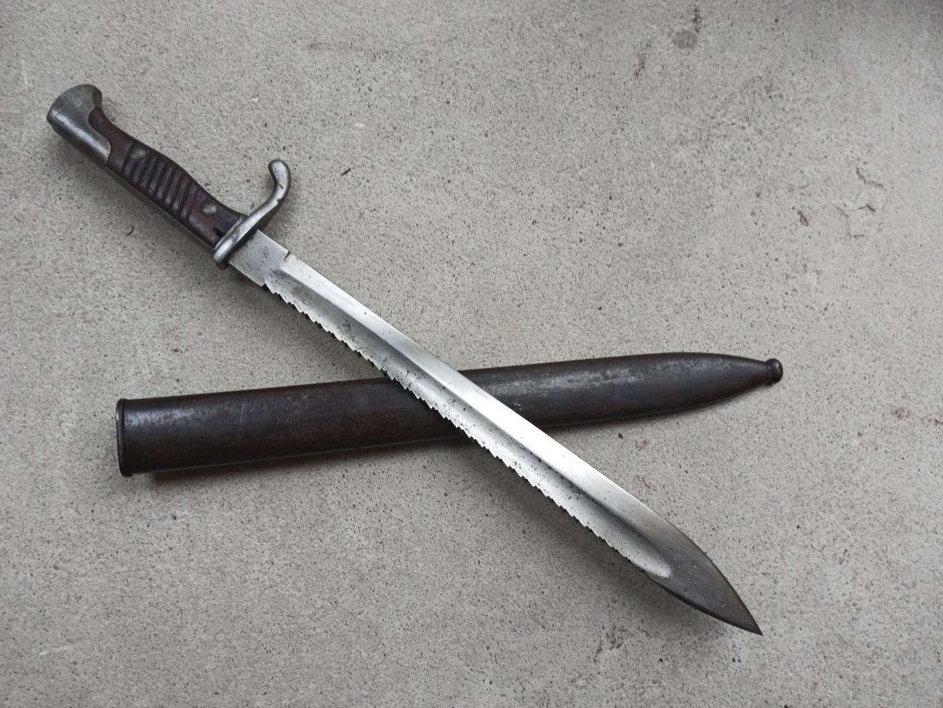 Duitse 2e model 05/98 zaagtand bajonet wo1, Ophalen of Verzenden, Landmacht, Duitsland, Mes of Dolk