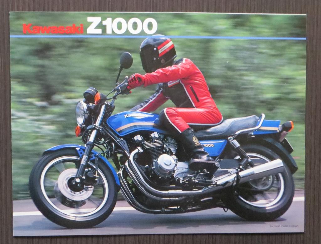 Folder Kawasaki Z1000-J2 - 1982 - 4 blz (Engels), Verzenden, Kawasaki