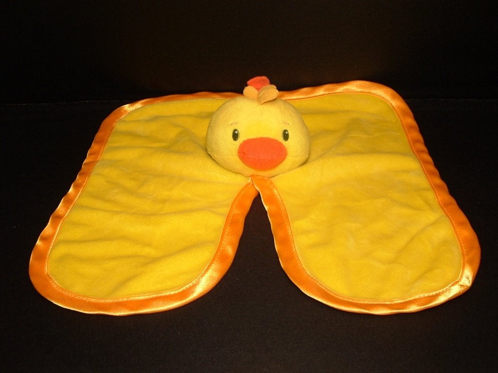 KIP KUIKEN VOGEL KNUFFELDOEK VELOURS GEEL MET SATIJNEN, Ophalen of Verzenden, Nieuw, Overige typen