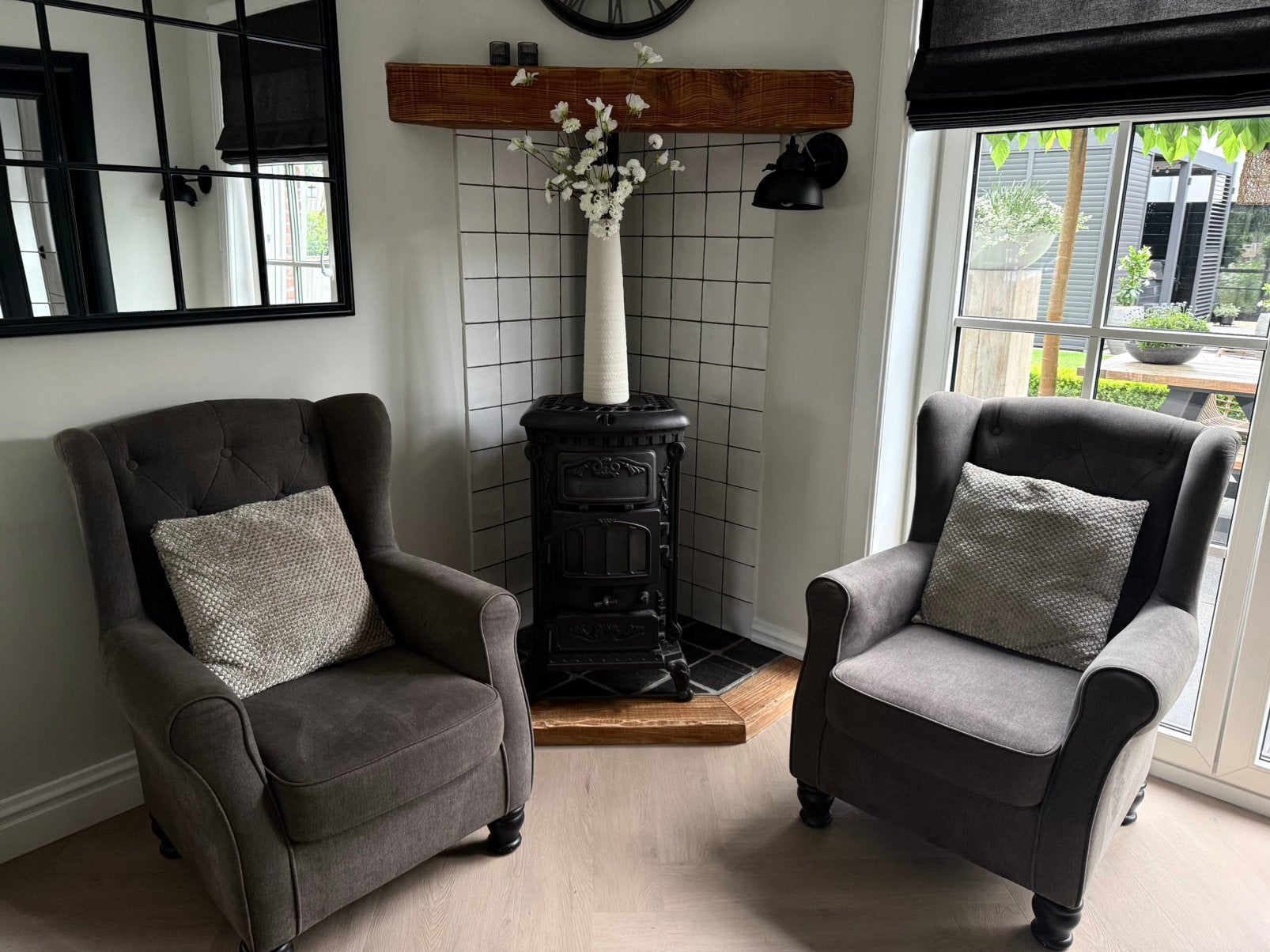 Fauteuils twee stuks, Ophalen, 75 tot 100 cm, Zo goed als nieuw, Stof