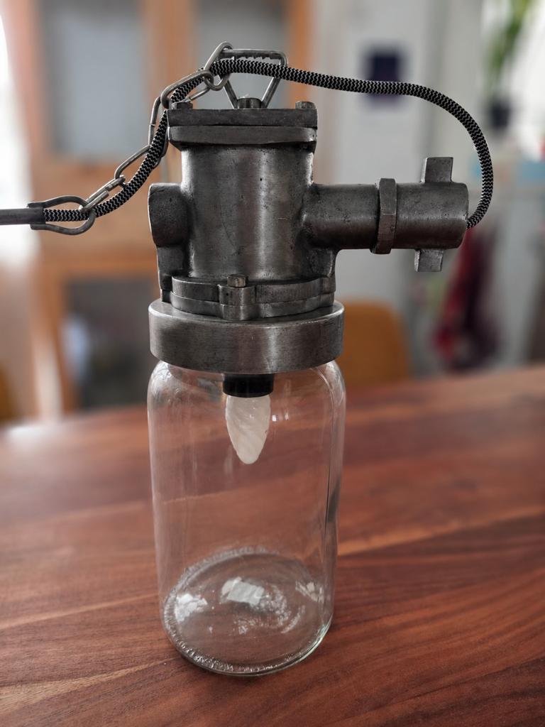 VT Wonen Jar Industriële Plafondlamp, Gebruikt, Ophalen of Verzenden, Glas, Industrieel, Vintage, Jaren '30, VT Wonen