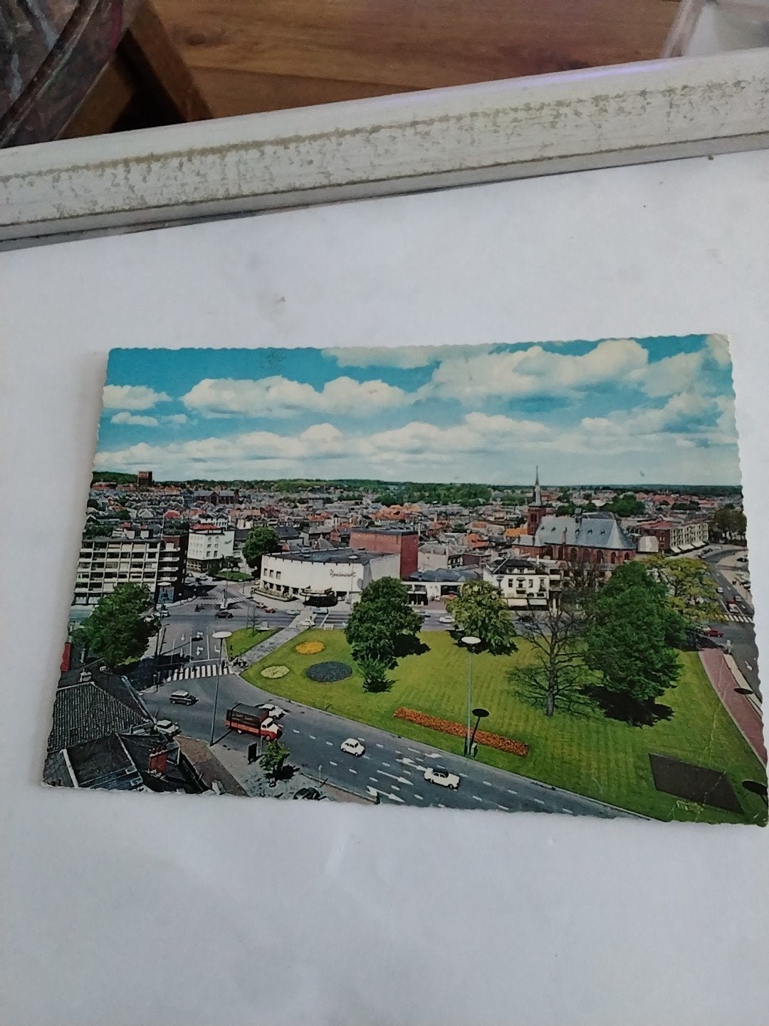 Oude ansichtkaart Arnhem Panorama en Velperplein 1967, Ophalen of Verzenden, 1960 tot 1980, Gelderland