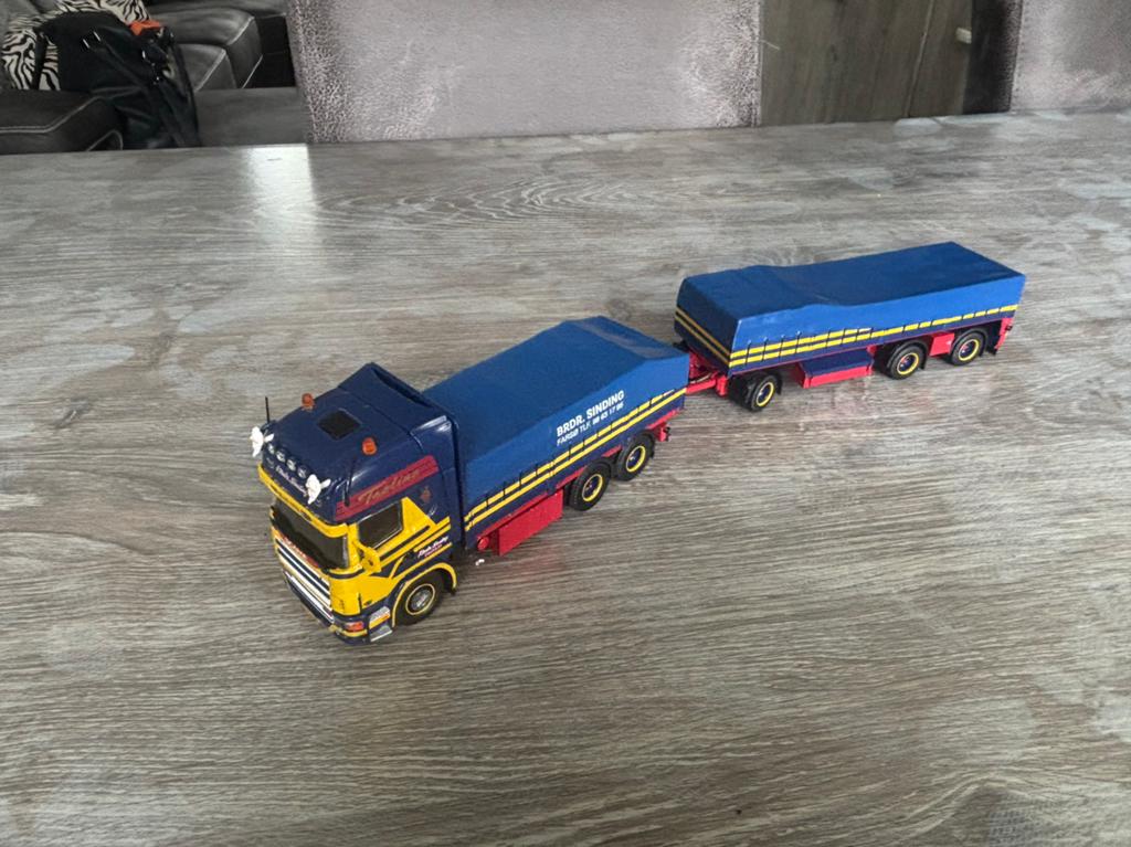Tekno Scania brdr sinding, Hobby en Vrije tijd, Modelauto's | 1:50, Ophalen of Verzenden, Zo goed als nieuw, Bus of Vrachtwagen
