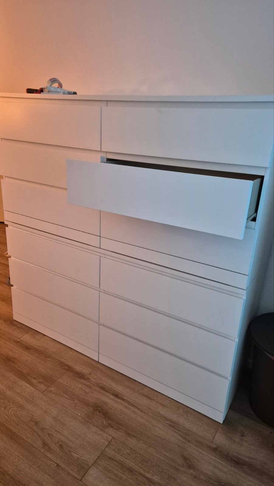 IKEA MALM kasten 6 lades wit