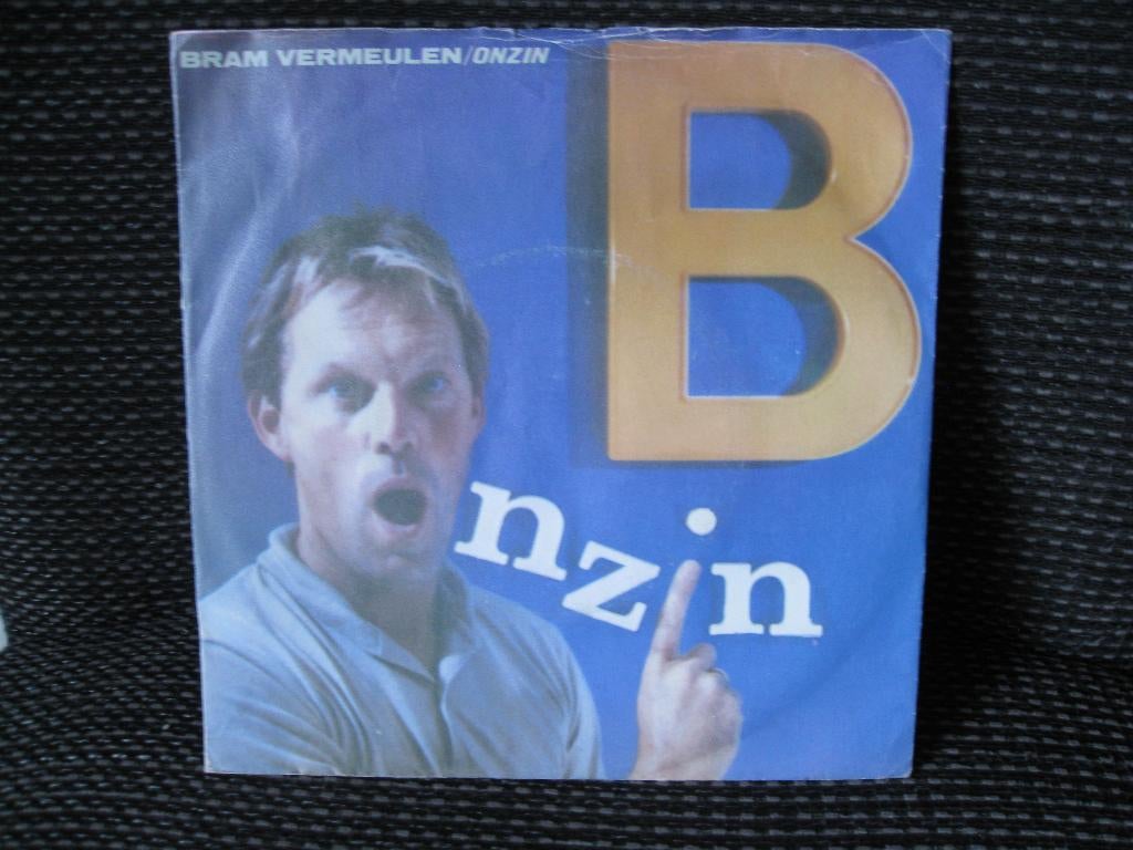 single Bram Vermeulen – Onzin - Liefde en Geluk 1983, Ophalen of Verzenden, Gebruikt, Pop, Single
