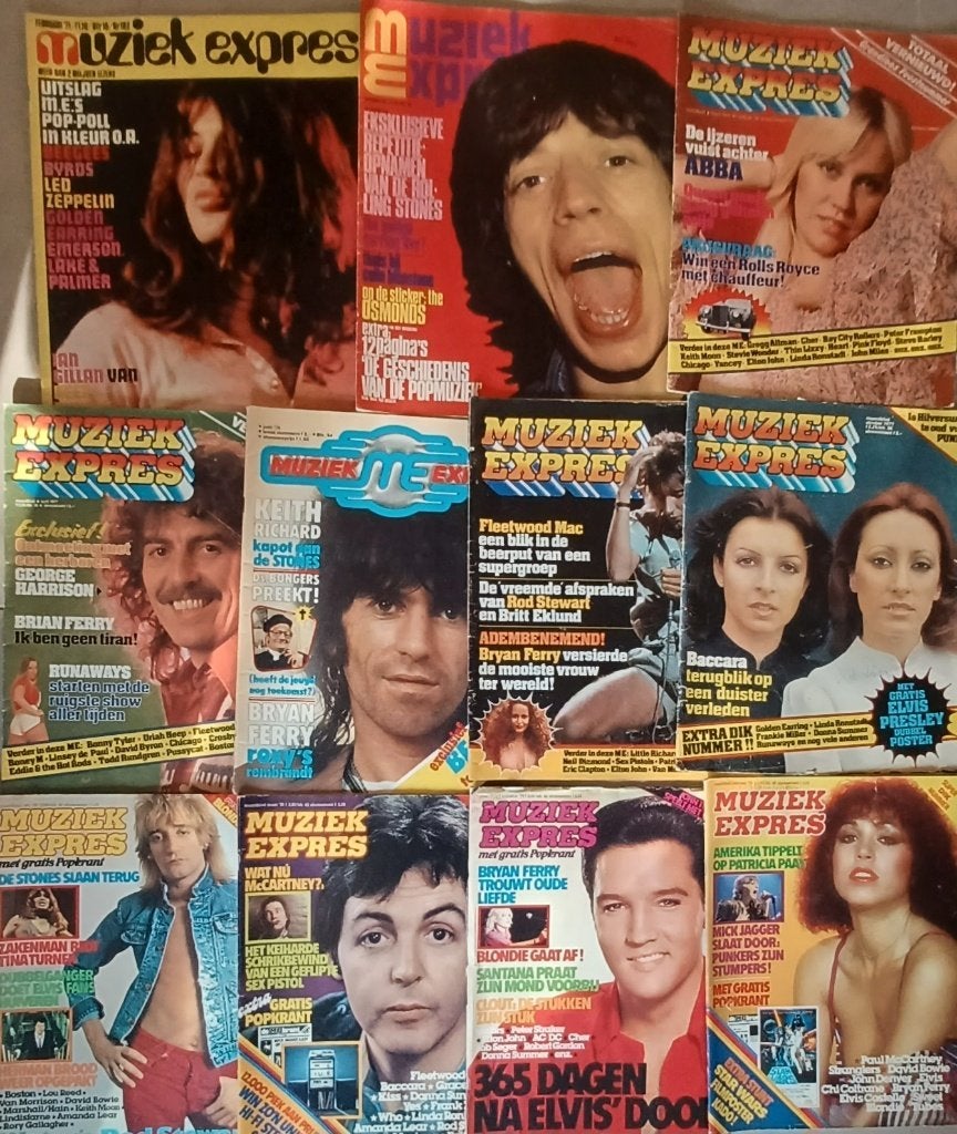 11 x MUZIEK EXPRES// 1971 - 1978 // niet compleet //, Verzamelen, Tijdschriften, Kranten en Knipsels, Tijdschrift, 1980 tot heden