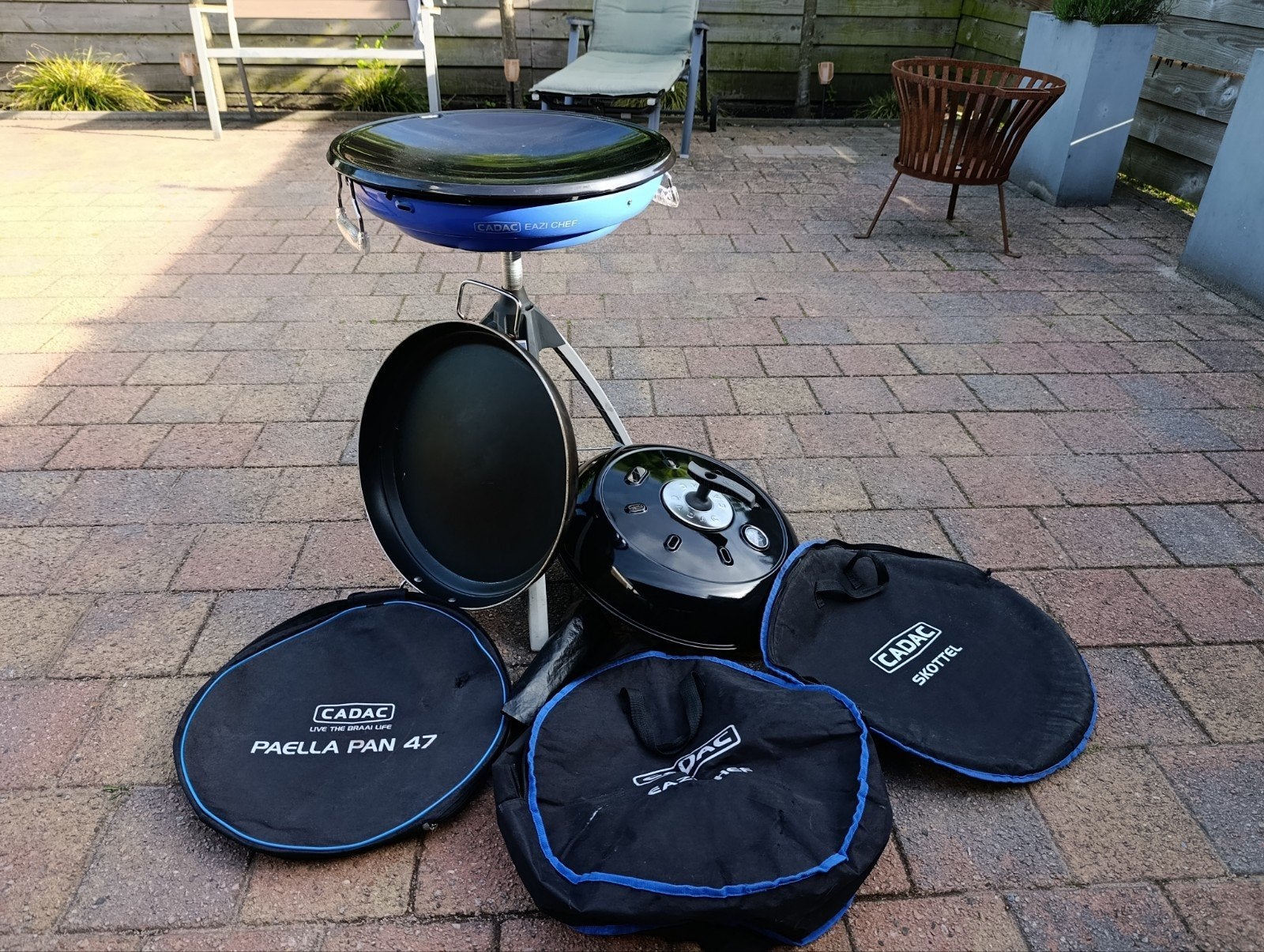 Cadac Eazi Chef BBQ met Skottel, Paella Pan en deksel, Ophalen, Gebruikt, Cadac