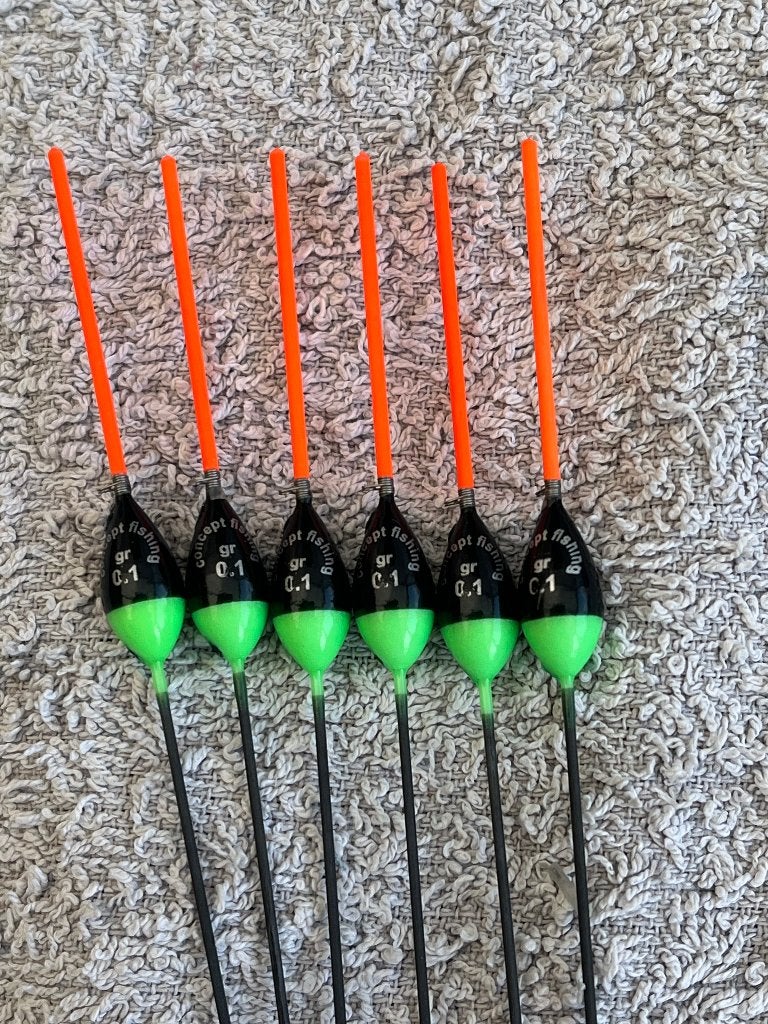 adv 299 / NIEUW set 6 commercial dobbers CF 0,10gr, Ophalen of Verzenden, Nieuw, Dobber of Lood