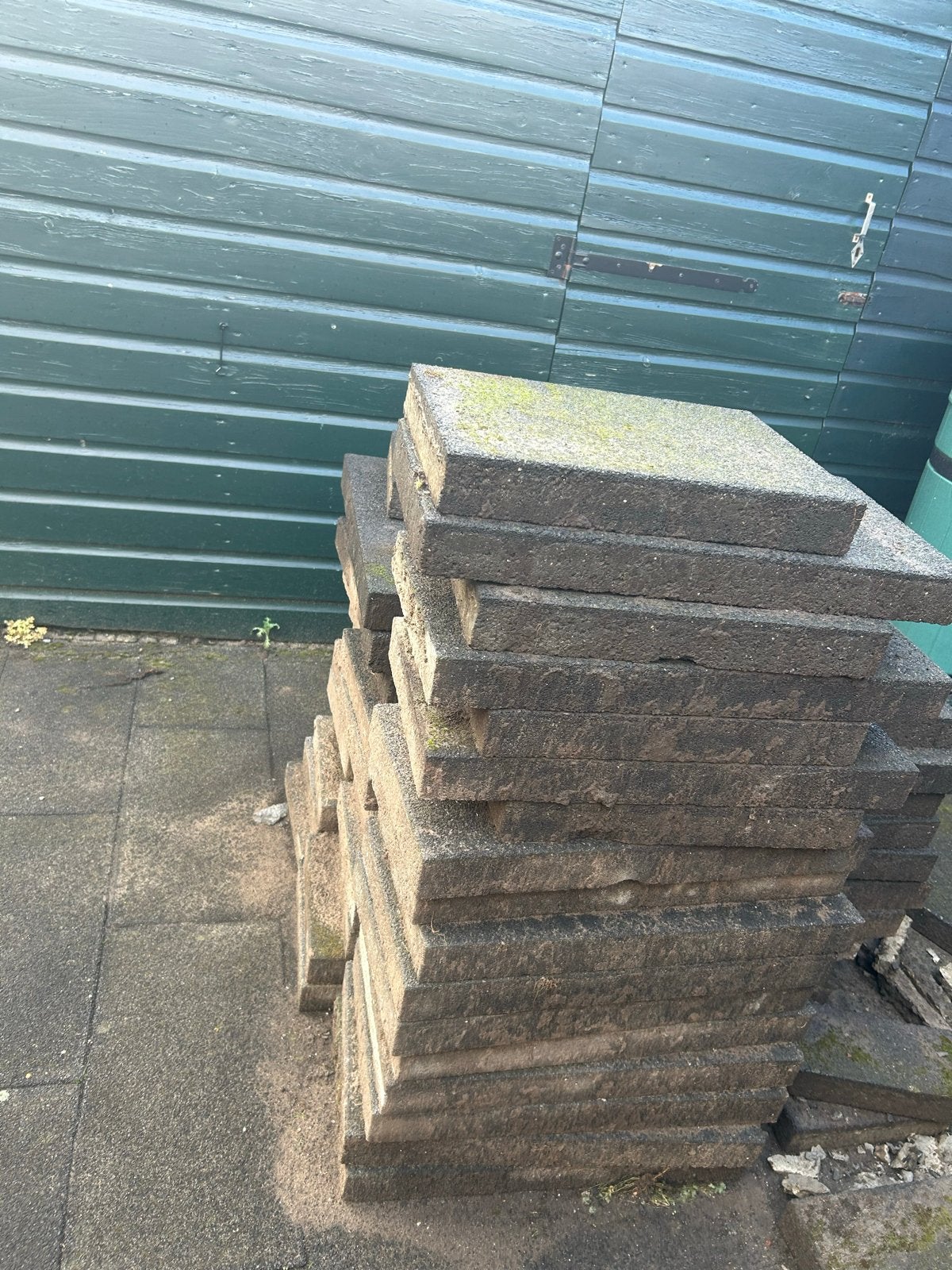 Gratis Gebruikte terrastegels 2 formaten, Tuin en Terras, Ophalen, Gebruikt, 10 m² of meer, Beton