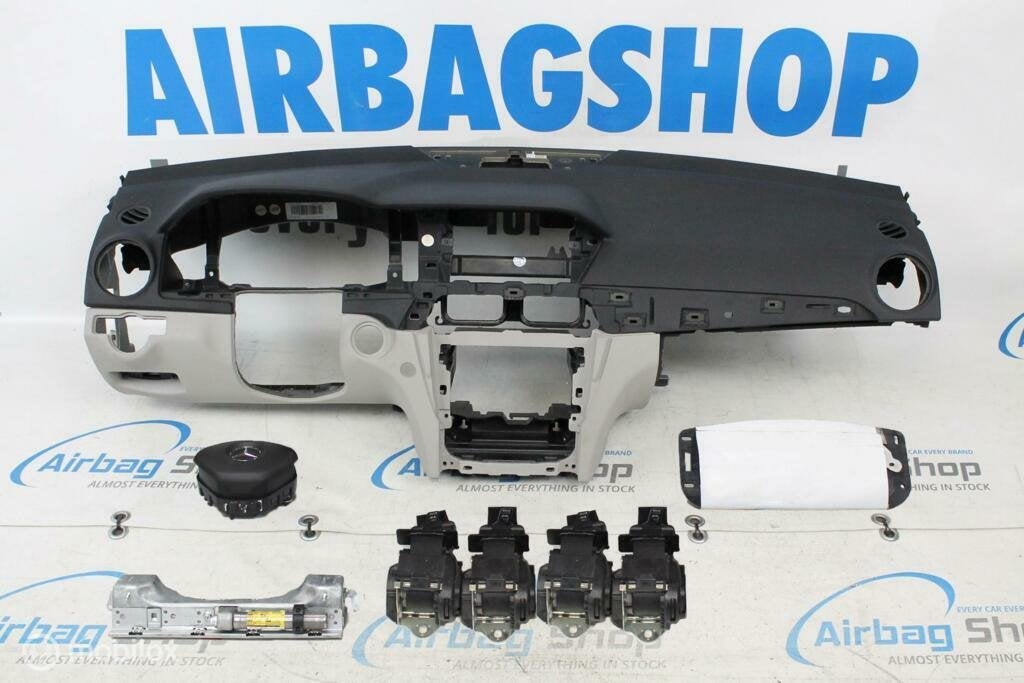 Airbag set Dashboard zwart/wit Mercedes C klasse W204, Gebruikt, Ophalen of Verzenden