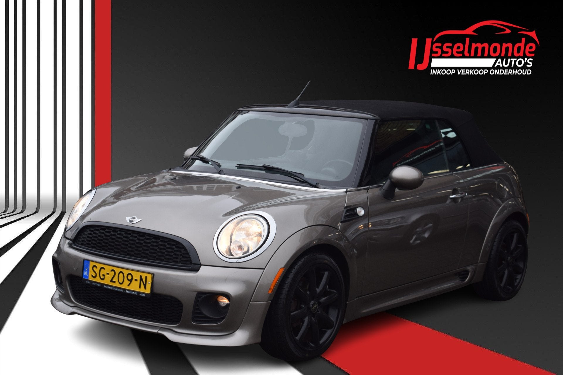 MINI Cabrio 1.6 John Cooper Works Uitvoering Airco PDC Apple, Auto's, Voorwielaandrijving, Euro 5, Gebruikt, 4 cilinders