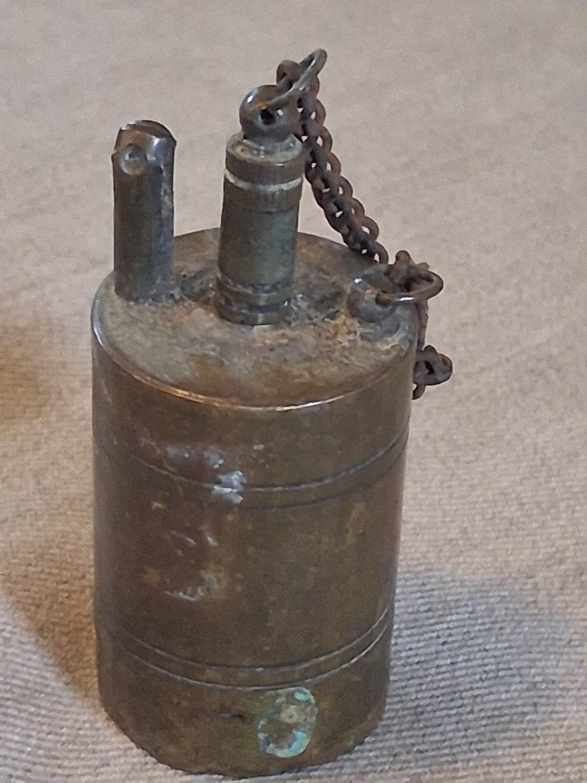 Antieke of vintage messing tafelaansteker. Trenchart, Ophalen of Verzenden