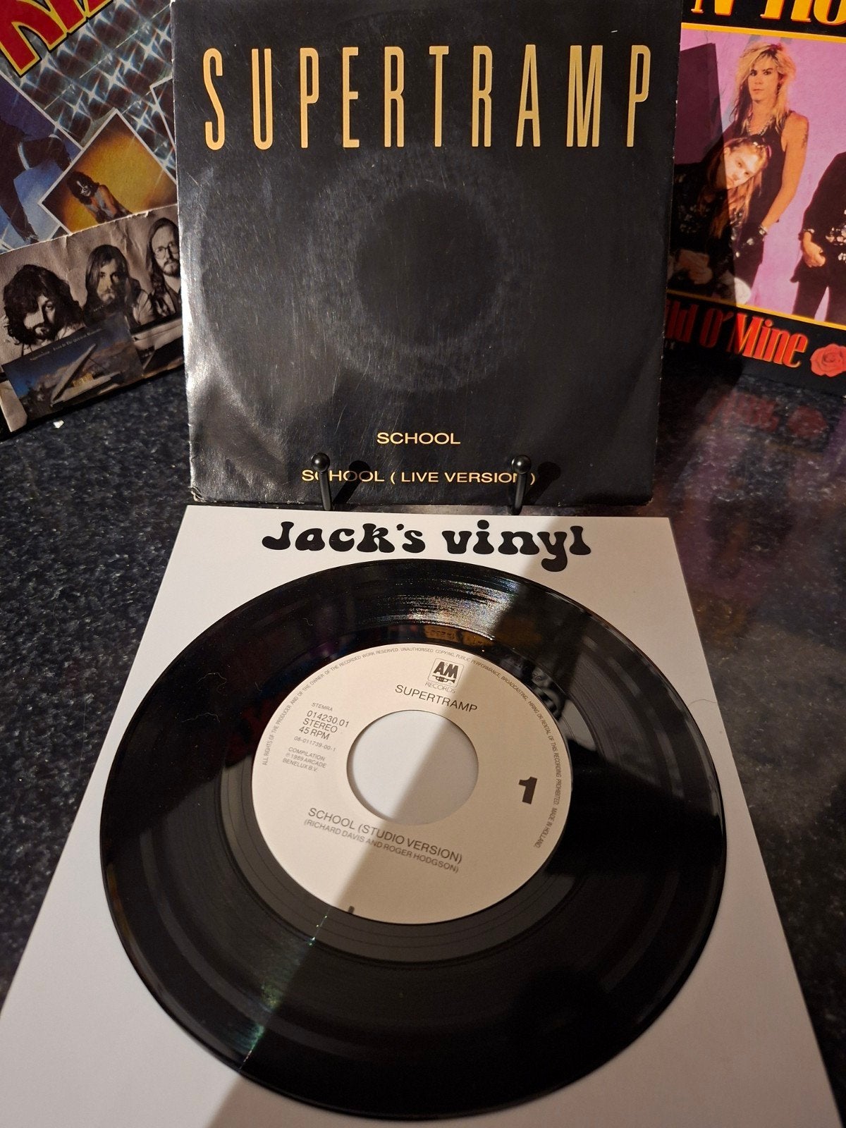 Supertramp - School (Studio & Live Version) 1989, Cd's en Dvd's, 7 inch, Ophalen of Verzenden, Zo goed als nieuw, Beschermende buitenhoes